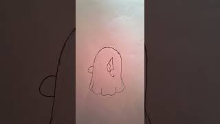 How to draw a cute ghost 👻 ✨️✨️#art #doodle #drawingpainting