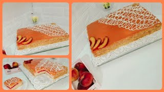 🍑🍰حلوى كلاصي بجولي الخوخ تستحق التجربة😋🥰