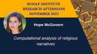 Hope McGovern | Research Afternoon 2022 | Woolf Institute