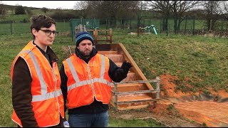 Reed sampling at Sheephouse Wood mine water treatment scheme