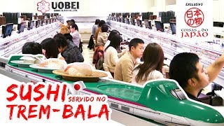 Kaitenzushi Train: Incrível restaurante de sushi de esteira servido por um Trem-Bala!