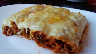 ¡No volverás a comprar canelones congelados después de esta receta! Receta de canelones de carne