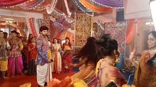 Sasural Simar ka 2 ,Dandiya khelte hue Aarav Simar ki shooting video