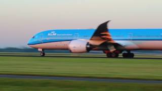 KLM Boeing 787 Dreamliner depature at Amsterdam Schiphol on 36L