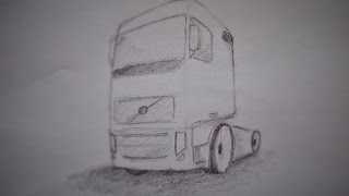 How to draw a truck Volvo