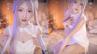 ASMR Cosplay Girl Help You Relax ( Mouth Sounds & Tingles for Men )