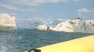 Isle of wight needles point view from sea