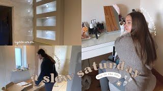 a slow saturday | get ready with me & bathroom is almost done