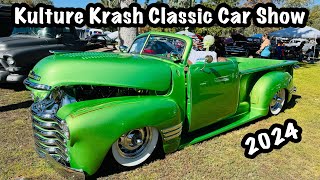 KULTURE KRASH CLASSIC CAR SHOW 2024 - Almost 3 hours of Hot Rods, Rat Rods, Customs & Lowriders  4K