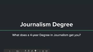 Journalism Degree Career Outlook 2020 Part 1