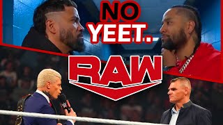 JIMMY USO APPARE A RAW, MA JEY... 🥶GUNTHER - CODY RHODES: FACCIA A FACCIA BOCCIATO!