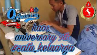 Produksi kaos aniversary saber mania 9th