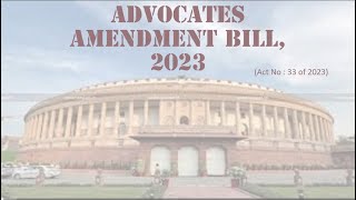 Advocates Amendment Bill, 2023