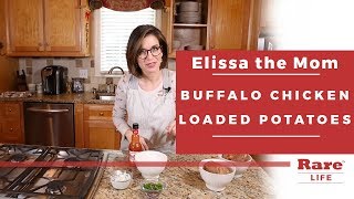 Buffalo Chicken Loaded Sweet Potatoes | Elissa the Mom