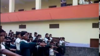 Mass pledge organised at Vivekanand Glorious Secondary School, Debari, udaipur