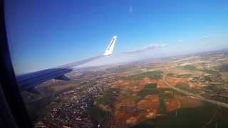 Landing at Madrid with an Ryanair Boeing 737