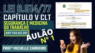 LEI 6514 /77 SEGURANÇA E MEDICINA DO TRABALHO//AULA 1