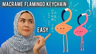 ✨ #EP6 Step-by-Step Guide to Make a Beautiful Macrame Flamingo Keychain | DIY Tutorial