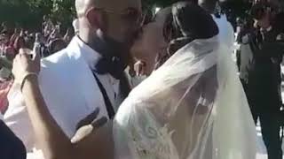 BAAD2017 BANKYW AND HIS NEWLYWED BRIDE ADESUWA ETUMI SHARING A KISS.