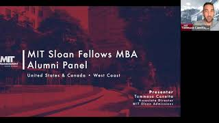 MIT Sloan Fellows MBA Alumni Panel (US & Canada W. Coast) 2020