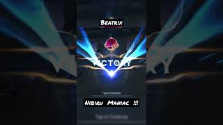 Beatrix Blitz Attack | GamePlay #mobilelegends #beatrix #maniac