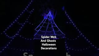 Spider Web And Ghosts Halloween Decorations