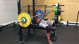 1/15/18 Bench 1ct Pause 222.5x4 @8.5 ws 3/6