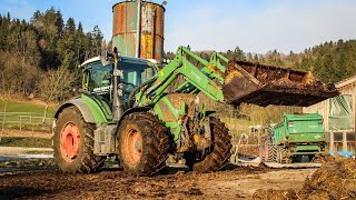 Miststreuen mit Fendt 516 Vario und Fendt 718 Vario | Lohnunternehmen Kobstädt | 2018 |