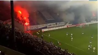 Pyro & Spielunterbrechung - Rostock vs. Magdeburg (Hansa Rostock - 1.FC Magdeburg)