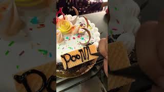 Tag your best friend #chocolatecake #decoration #cake #ytshorts #status #making #name #poonam