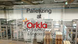 Palletizing at Orkla Confectionery & Snacks Sweden (OLW)