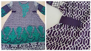 Easy new frock design cutting and stitching