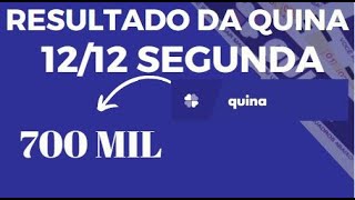 Resultado da quina concurso 6022 segunda feira dia 12 dez