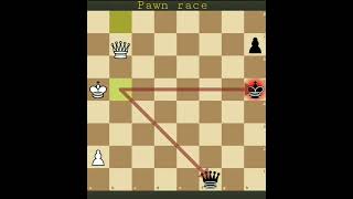 Pawn Race king+pawn vs King+pawn #chess #kingsacrifice #shorts #endgame