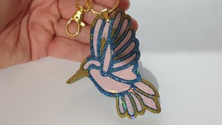 EPOXI RESIN HUMMINGBIRD KEYCHAIN PART 1