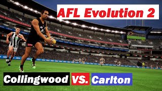 AFL Evolution 2: Collingwood Vs. Carlton - CRAZY Final 2 Minutes!