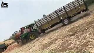 John Deere 5050D 4×4 with full loaded trolley