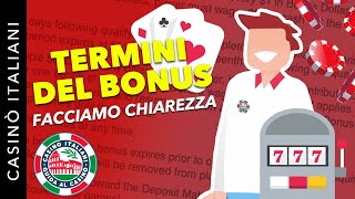 Come usare i BONUS dei Casinò Online: guida ai termini e condizioni