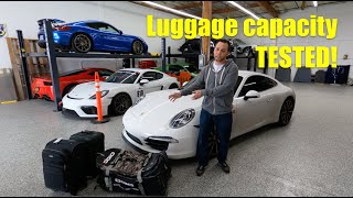 How Much Luggage Fits in a Porsche 911? // 991 trivia