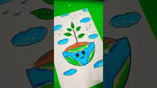 very easy ❤️ save earth 🌍 drawing for kids #saveearthdrawing #shortvideo #shortsviral