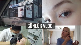 YENİ İŞ YERİM! 👩🏼‍⚕️DUDAK RENKLENDİRME VE KİRPİK LİFTİNG YAPTIRDIM! VLOG 📸