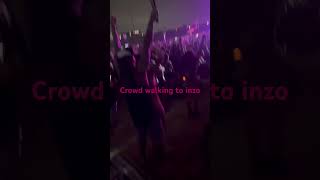 The inzo crowd walk #inzo #edm #festival #musicgenre #music video #shorts #yourubeshorts #short