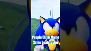 People think Game Sonic beats Goku but actually…