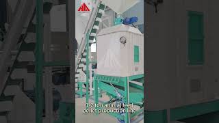 1-2 T/H Animal Pellet Feed Production Line  #livestock #machine #mixer #poultry #unit #grinder