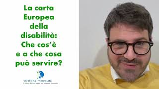 La Carta Europea della disabilità: che cos'è e a cosa serve?