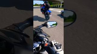 GSX-R 750 en wheeling sur l'autoroute 😱🔥✌🏻#shorts #wheelie