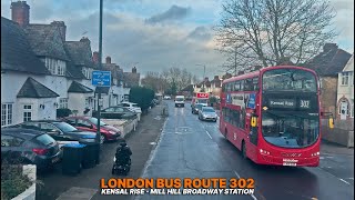 London Northwest Bus Adventure: Upper-Deck POV on Bus 302 from Kensal Rise to Mill Hill! 🚌