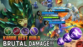 BRUTAL DAMAGE!!! - Karrie Best Build 2023 - Top Global Karrie Gameplay - MLBB