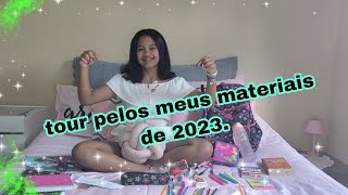 Tour pelos meus materiais escolares de 2023!