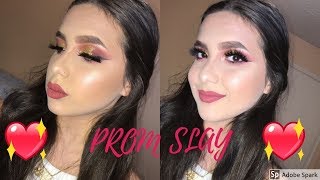 GLAM AF PROM MAKEUP TUTORIAL || Makeup By Lez